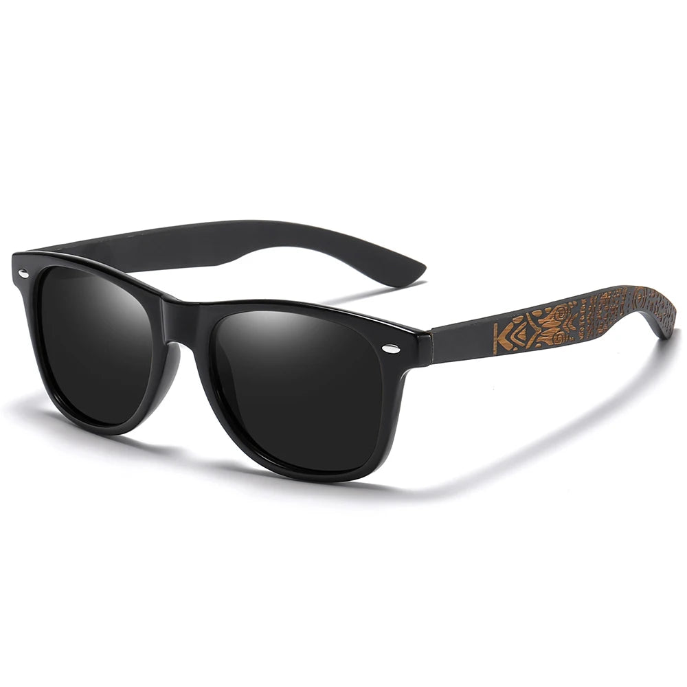 Men’s Polarized Wooden Bamboo Sunglasses – UV400 Protection Premium Style
