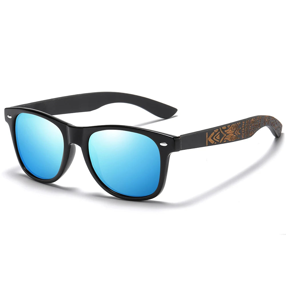 Men’s Polarized Wooden Bamboo Sunglasses – UV400 Protection Premium Style
