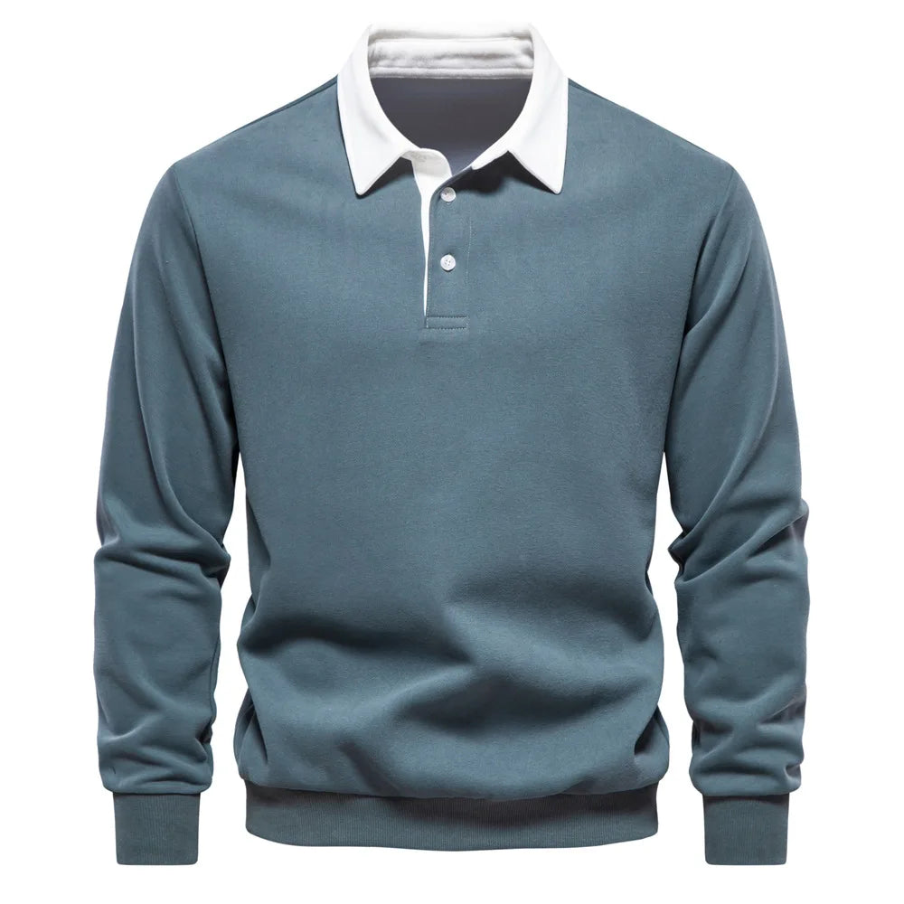 Men’s Long Sleeve Polo Sweater