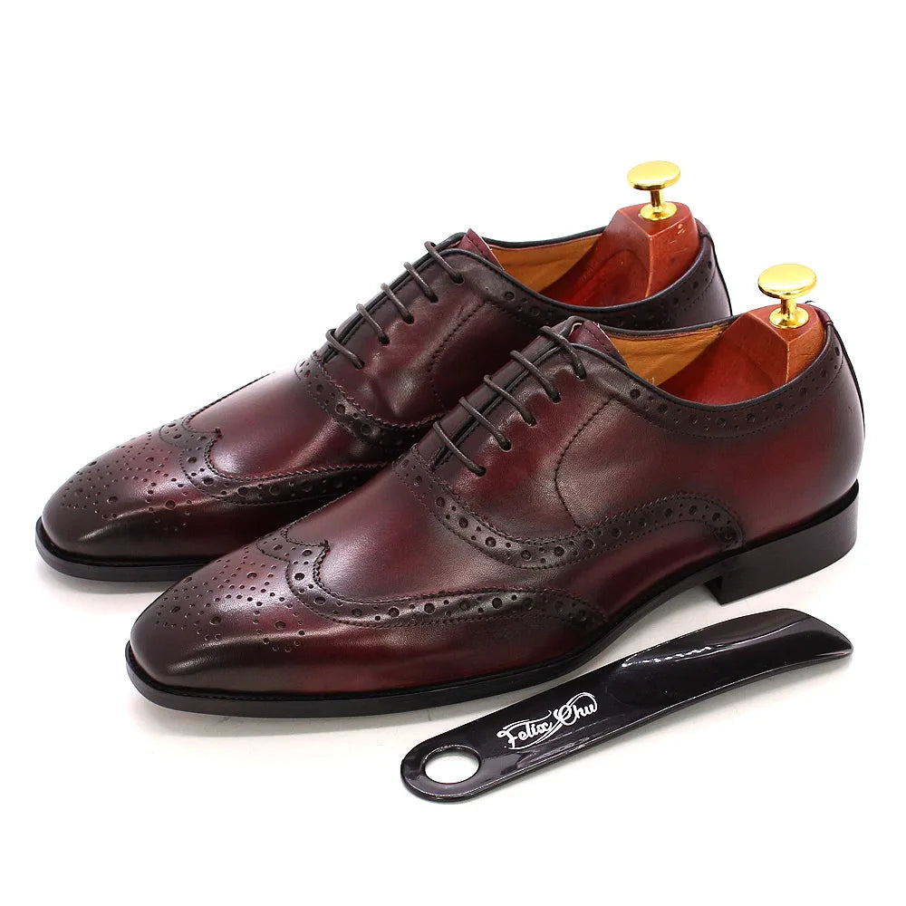 Men’s Handmade Wingtip Oxford Shoes