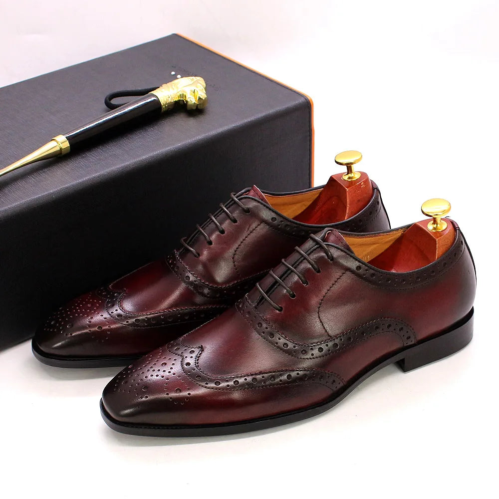 Men’s Handmade Wingtip Oxford Shoes