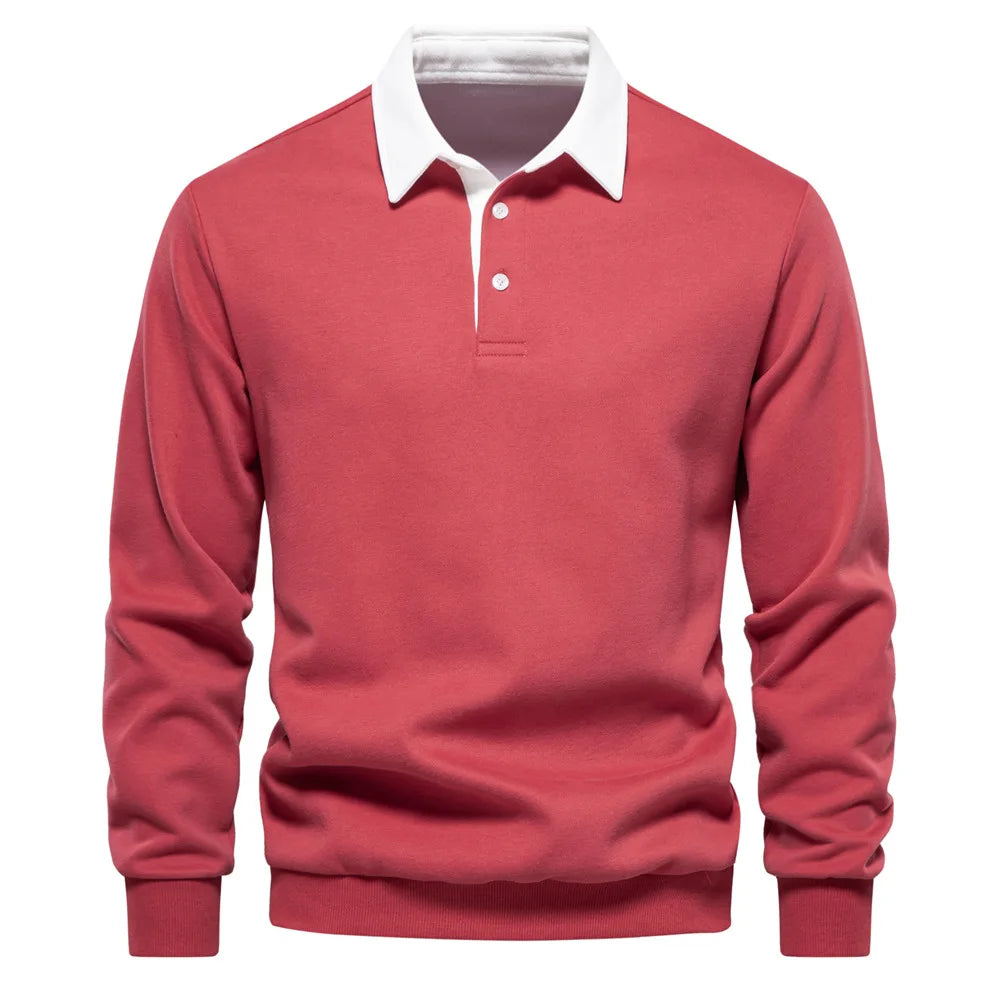 Men’s Long Sleeve Polo Sweater